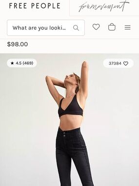 Free People Black High-Rise Flare Jeans